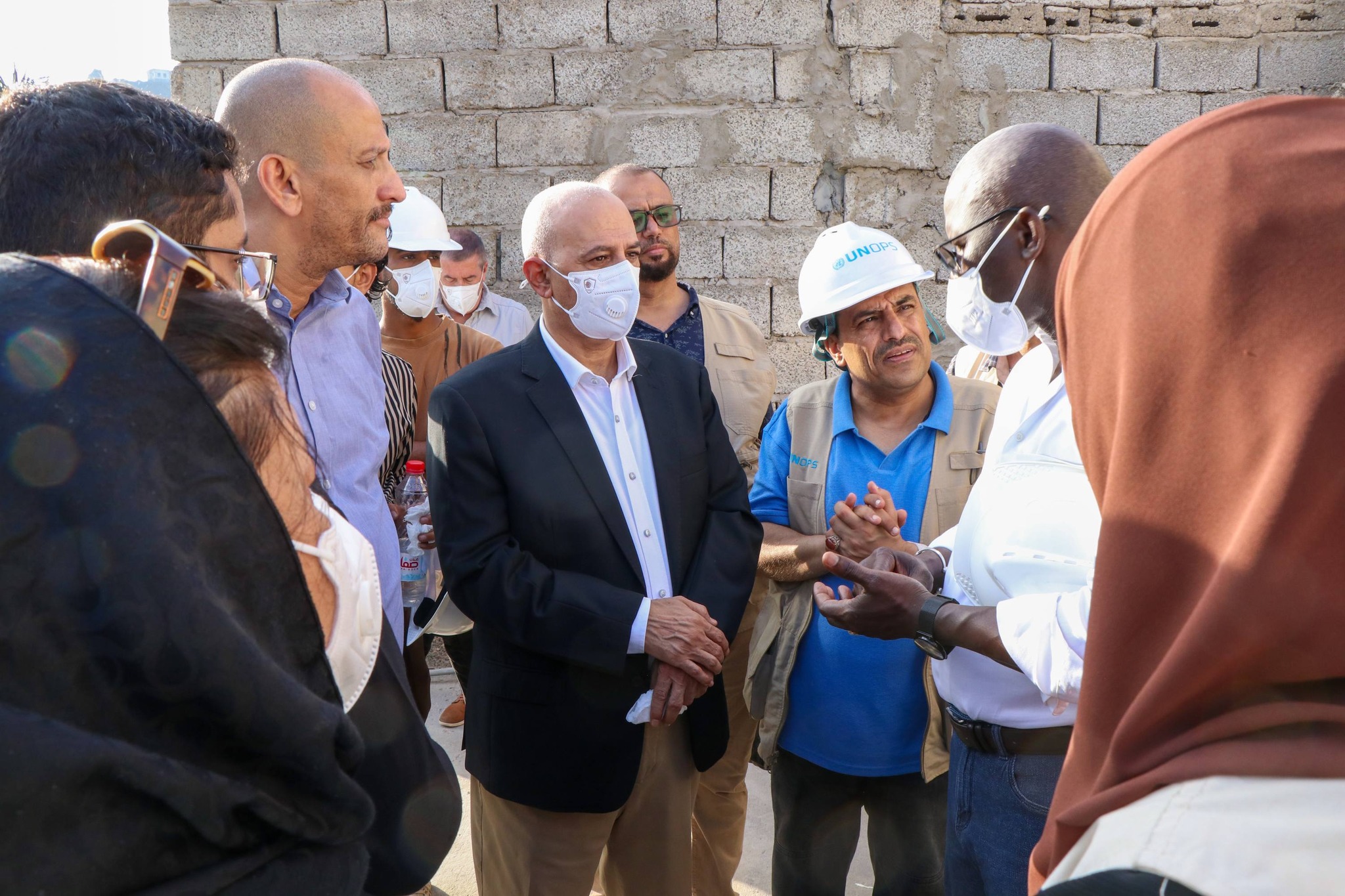 الوزير وباخبيرة ووفد من الينك الدولي يطلعوا على التشهيل التجريبي لمحطة إعادة الضخ بصيرة